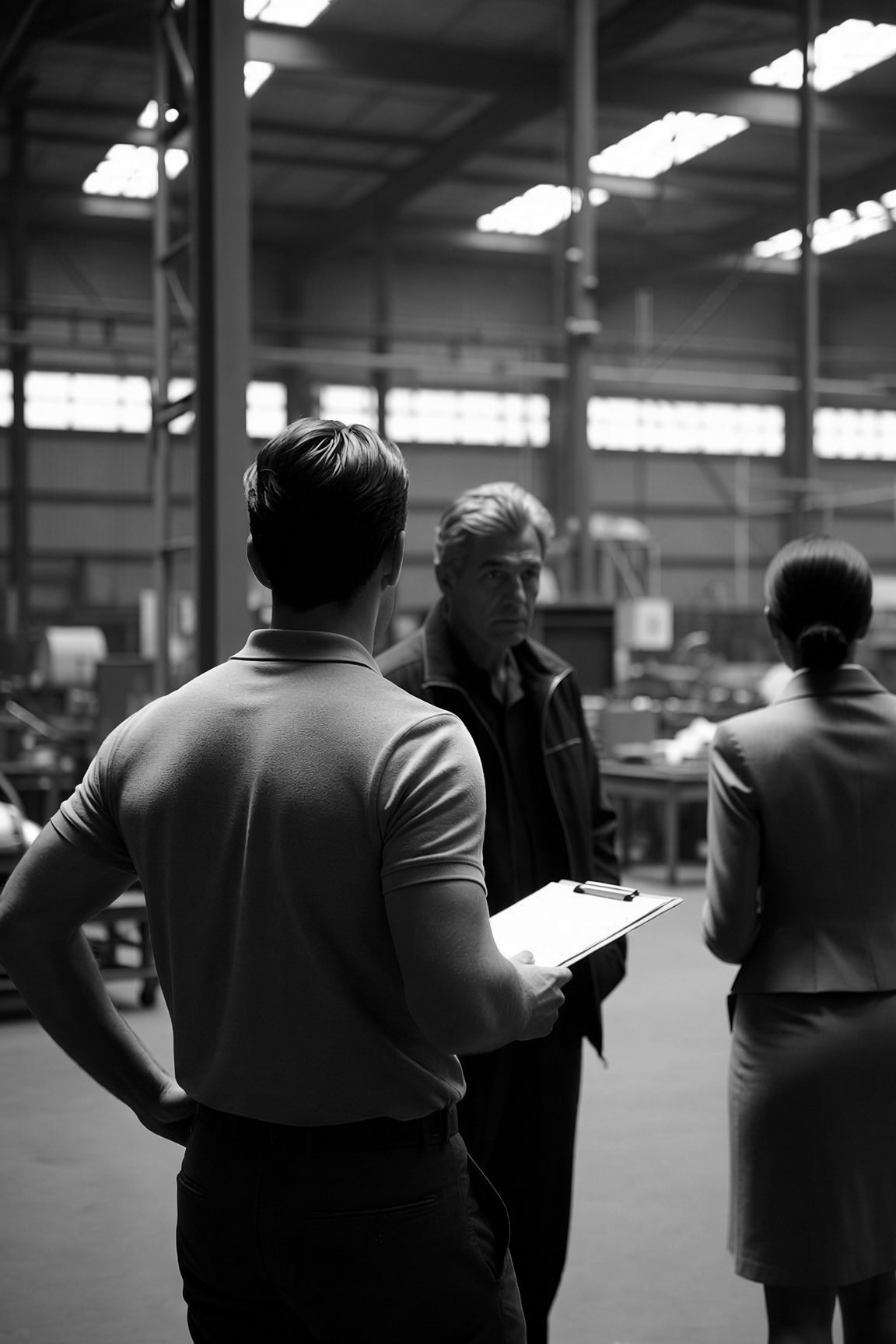 Facility walk-through with clipboard during an on-site review
